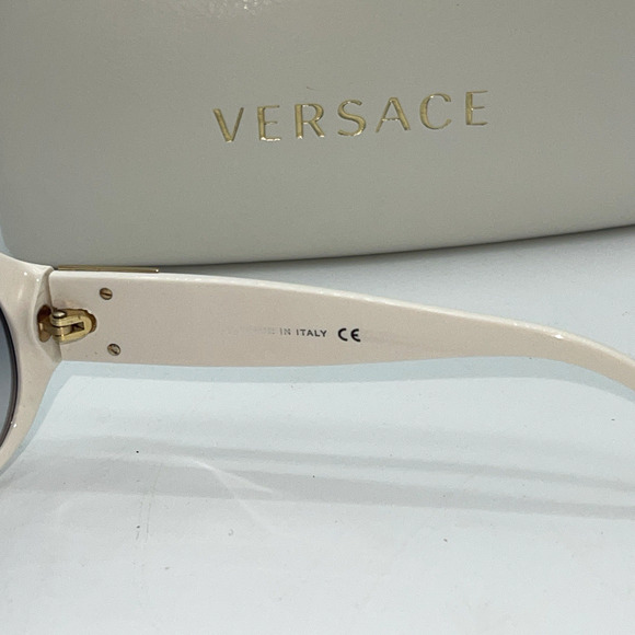 Versace Sunglasses White Gold Logo Gradient Lenses MOD 4092 Case Y2K VINTAGE main image 6